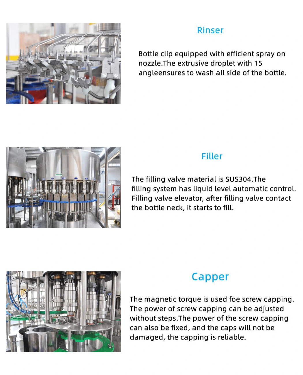 330ml 500ml 1500ml Plastic Glass Pet Bottle Automatic Drinking Mineral Sparkling Pure Water Liquid Alcohol Wine Beverage Filling Making Bottling Machine