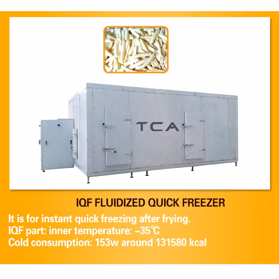 TCA 50-3000kg/h 全自動フライドポテト、冷凍フライドポテト生産ライン、生産機械、設備、取引価格